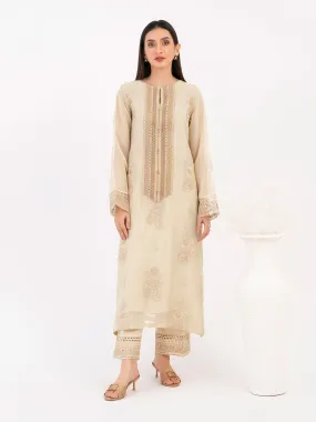 2 Piece Cotton Net Suit-Embroidered (Pret)