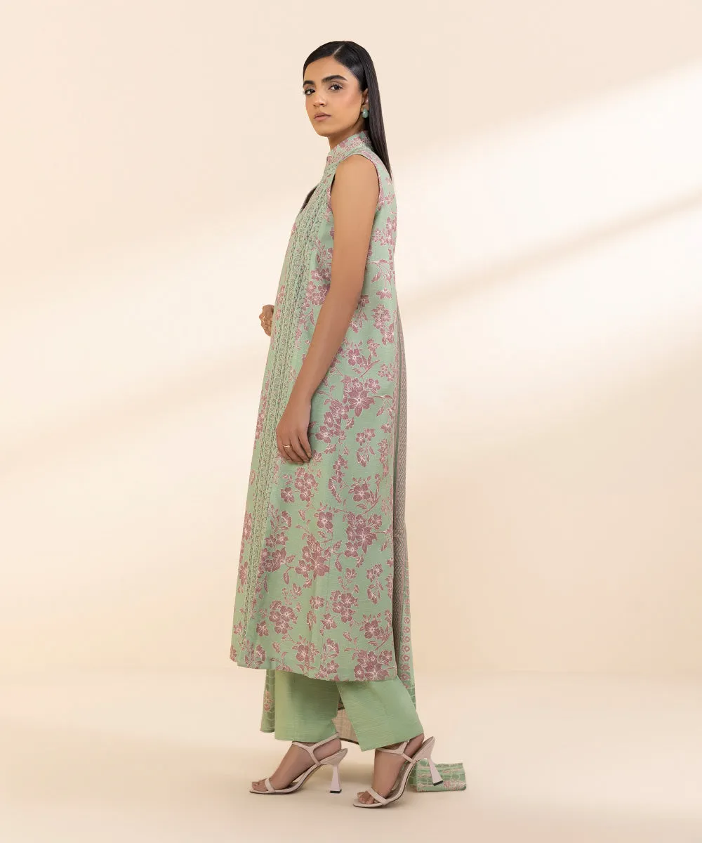 3 Piece - Printed Light Khaddar Suit