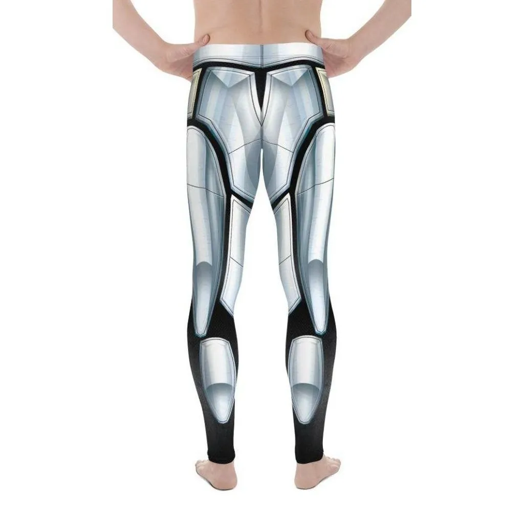 3D Iron Metal Armor Men's Leggings