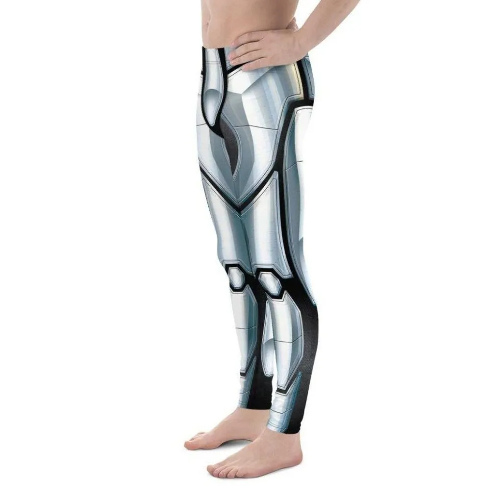 3D Iron Metal Armor Men's Leggings