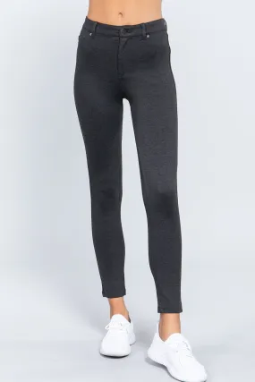 5-pockets Shape Skinny Ponte Mid-rise Pants