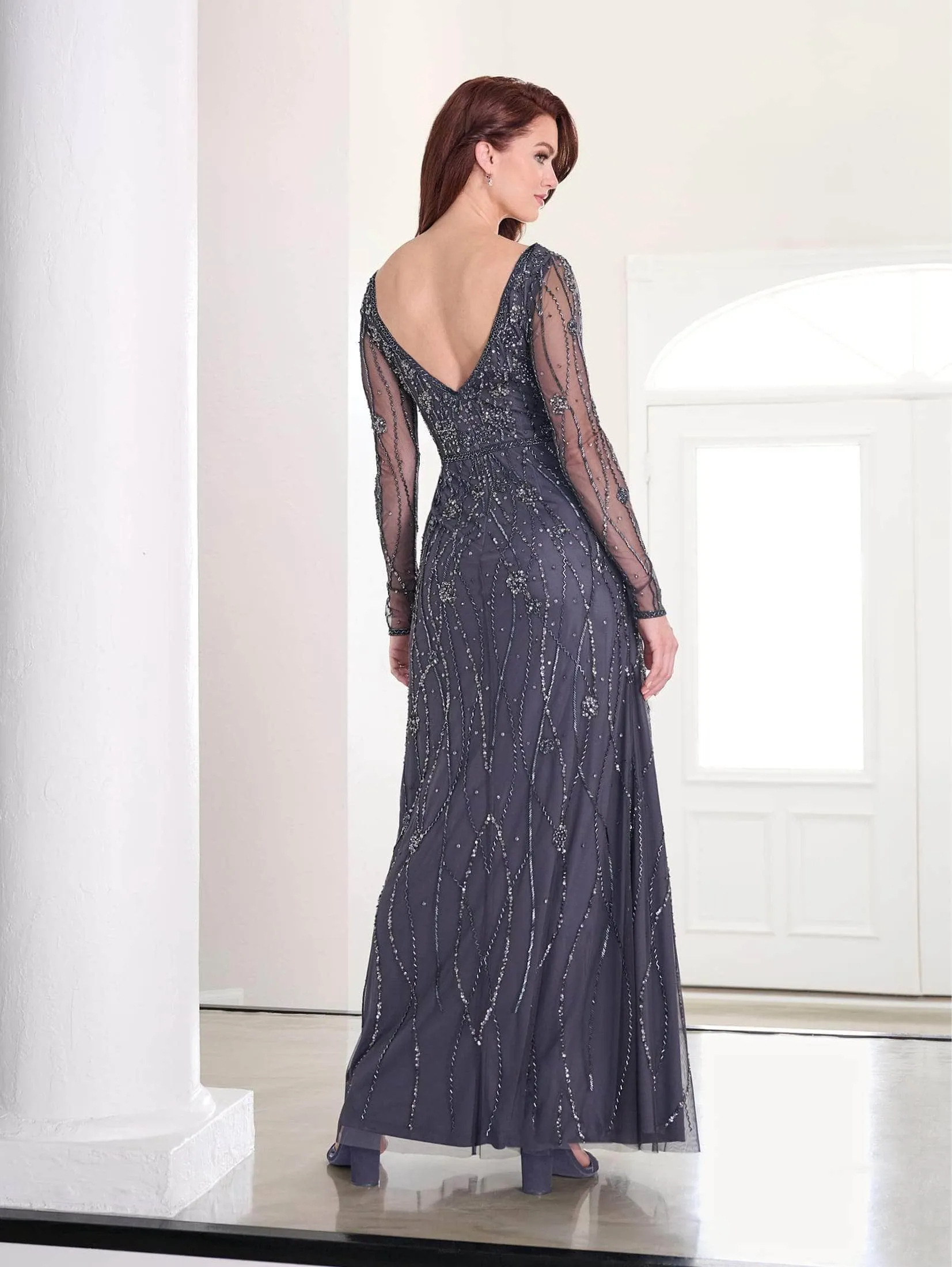 Adrianna Papell Platinum 40454 - Beaded Evening Gown