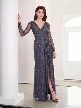 Adrianna Papell Platinum 40454 - Beaded Evening Gown