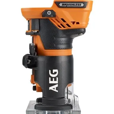 AEG 18V 1⁄4” Brushless Trim Router - Skin Only / Orange