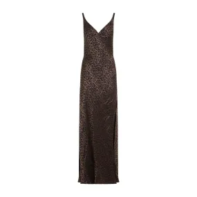 ALEXANDER MCQUEEN Leopard Jacquard Long Dress for Women