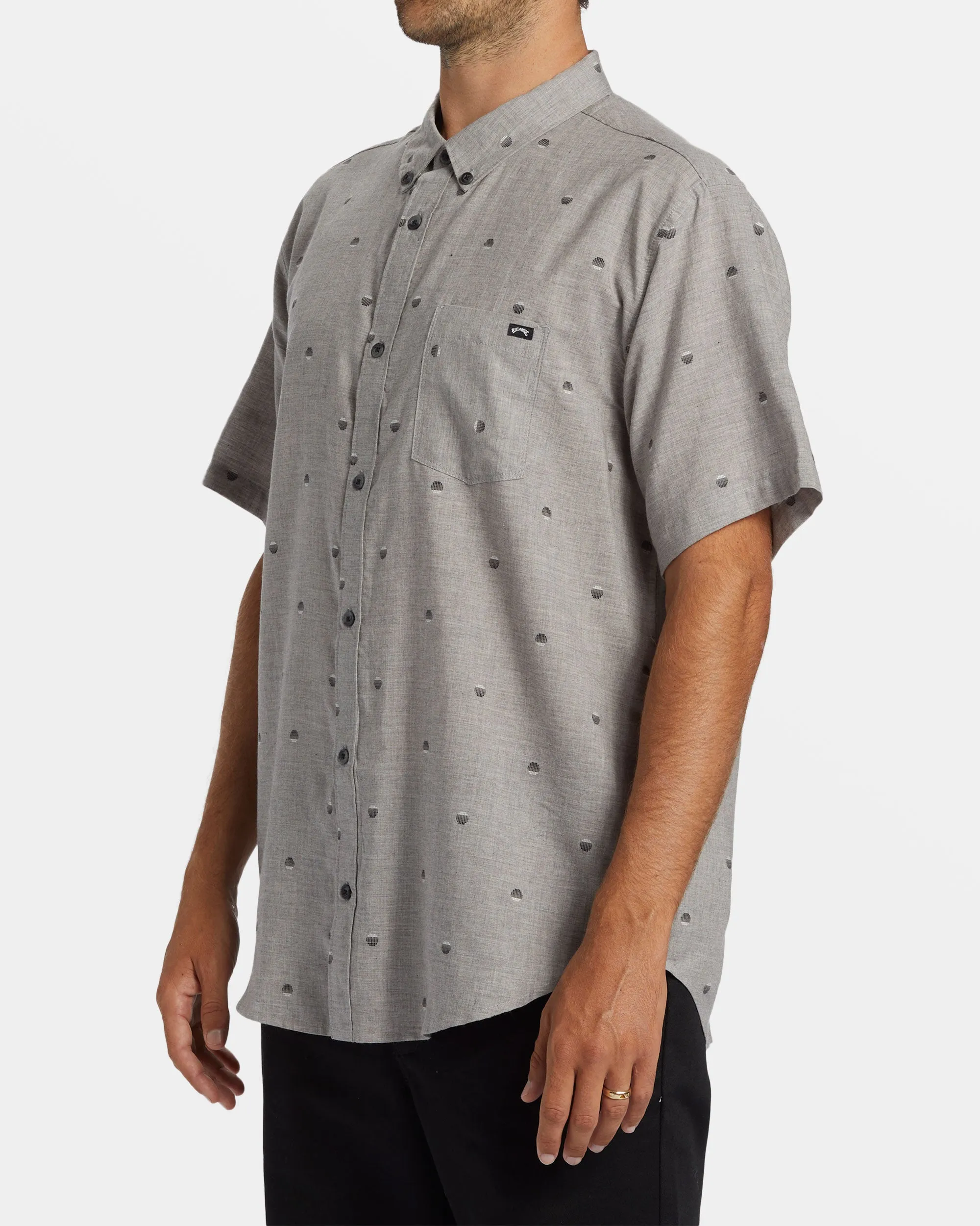 All Day Jacquard Short Sleeve Shirt - Alloy