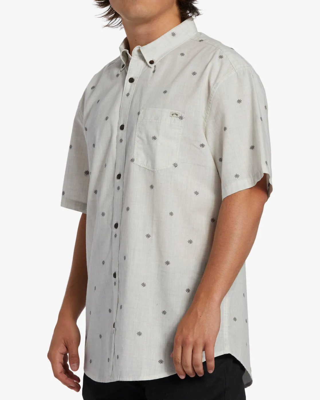 All Day Jacquard Short Sleeve Shirt - Chino