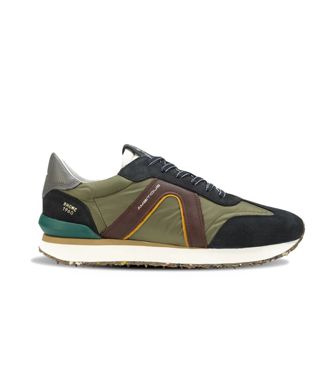 Ambitious Rhome Retro Runner Mens Sneaker Navy Khaki