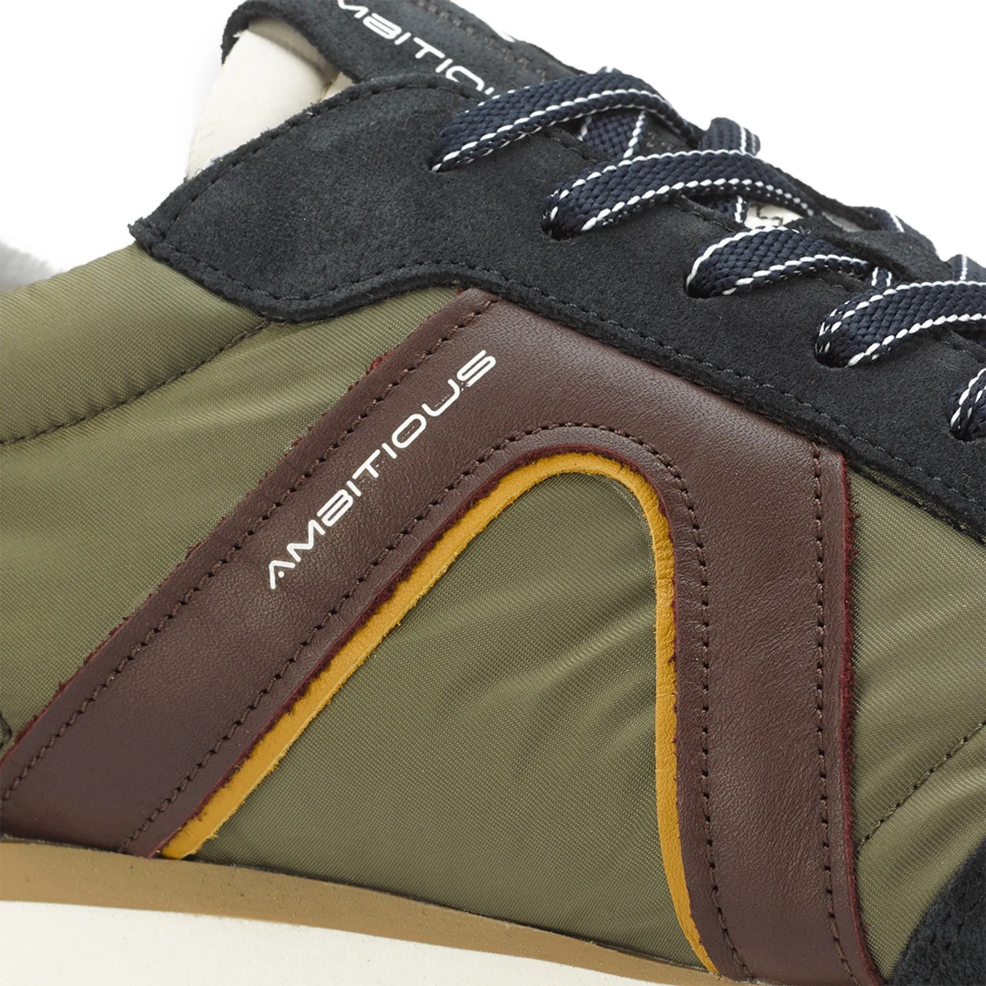 Ambitious Rhome Retro Runner Mens Sneaker Navy Khaki