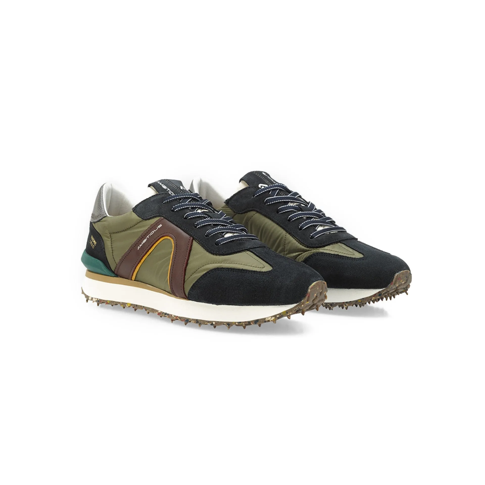 Ambitious Rhome Retro Runner Mens Sneaker Navy Khaki