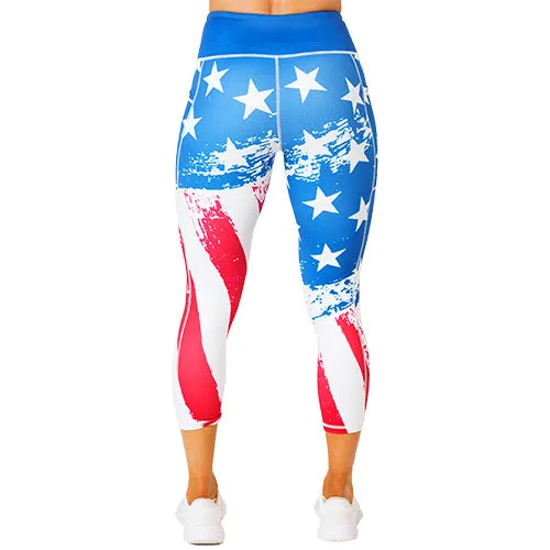 American Flag Leggings