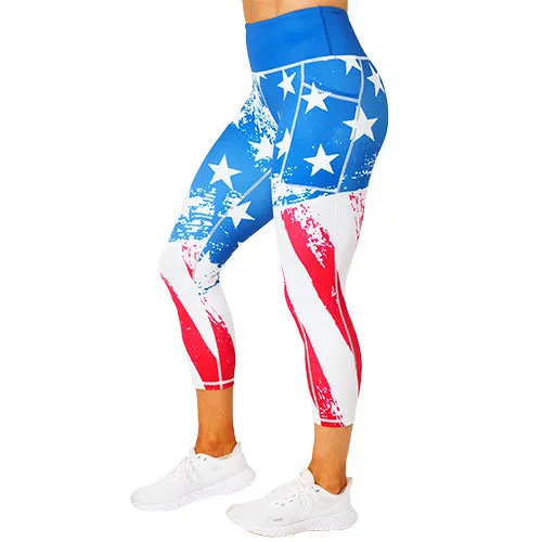 American Flag Leggings