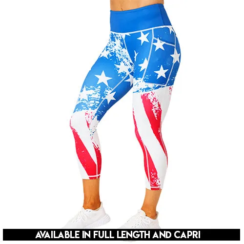 American Flag Leggings