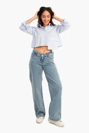 Asymmetrical Cropped Shirt