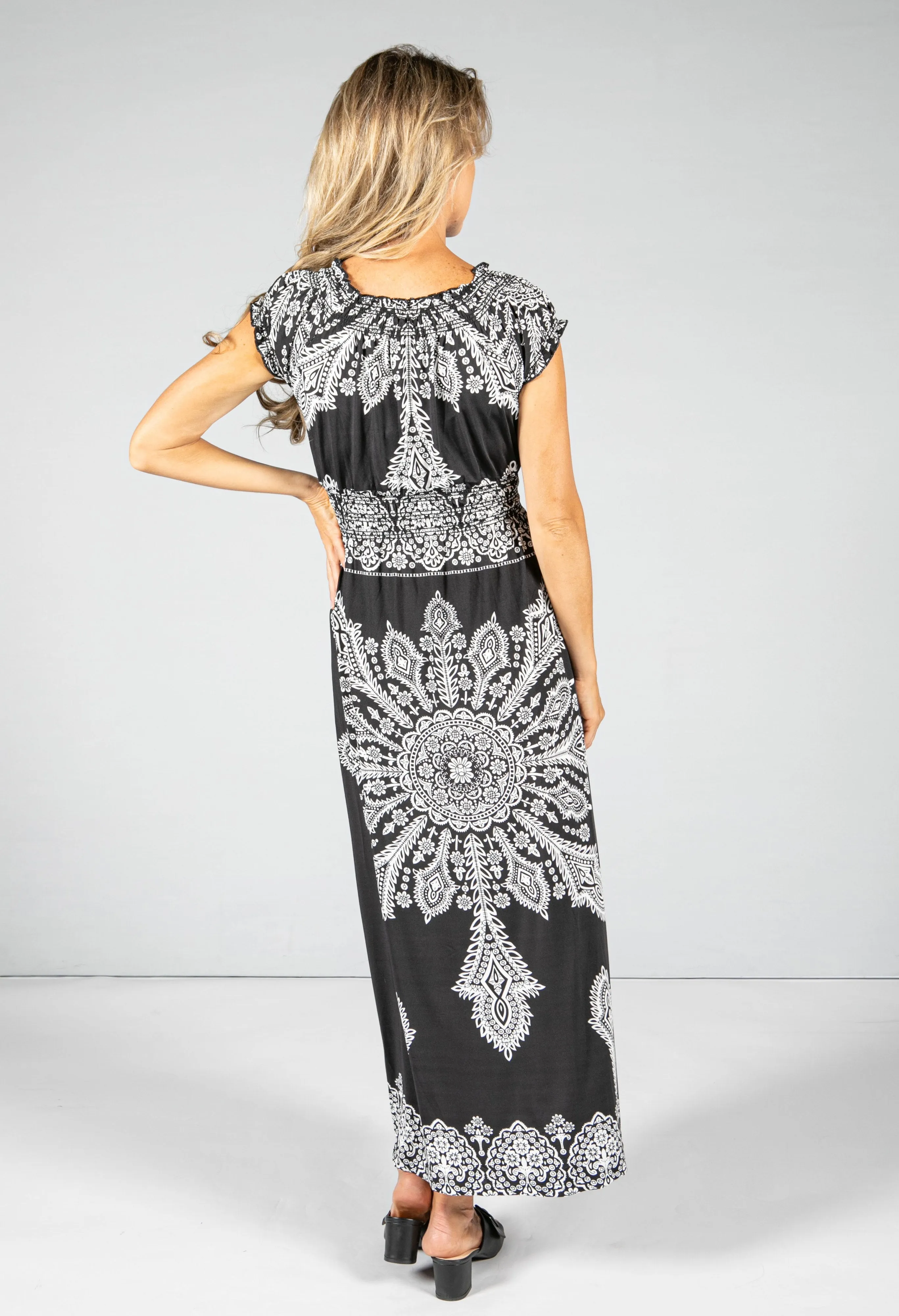 Aztec Print Maxi Dress