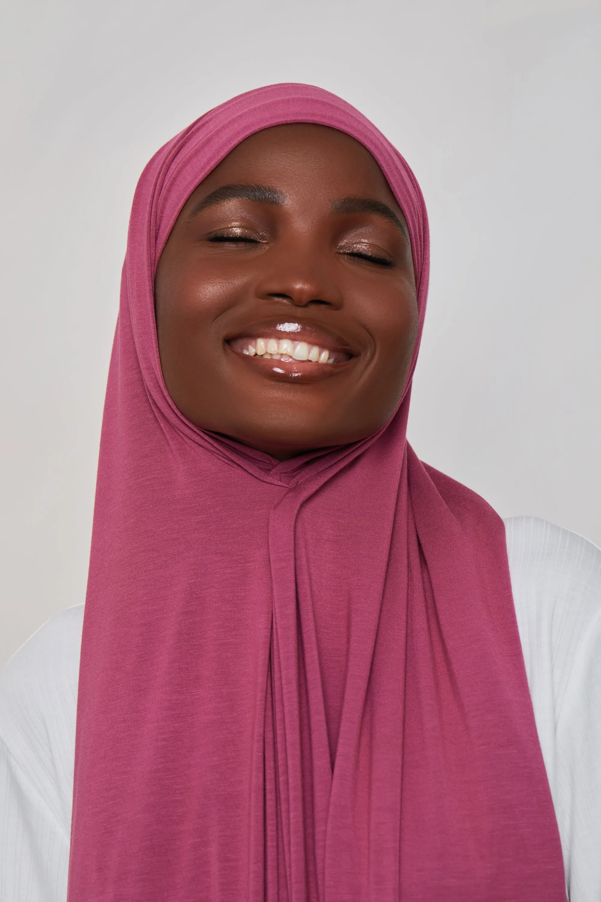 Bamboo Jersey Hijab - Dry Rose