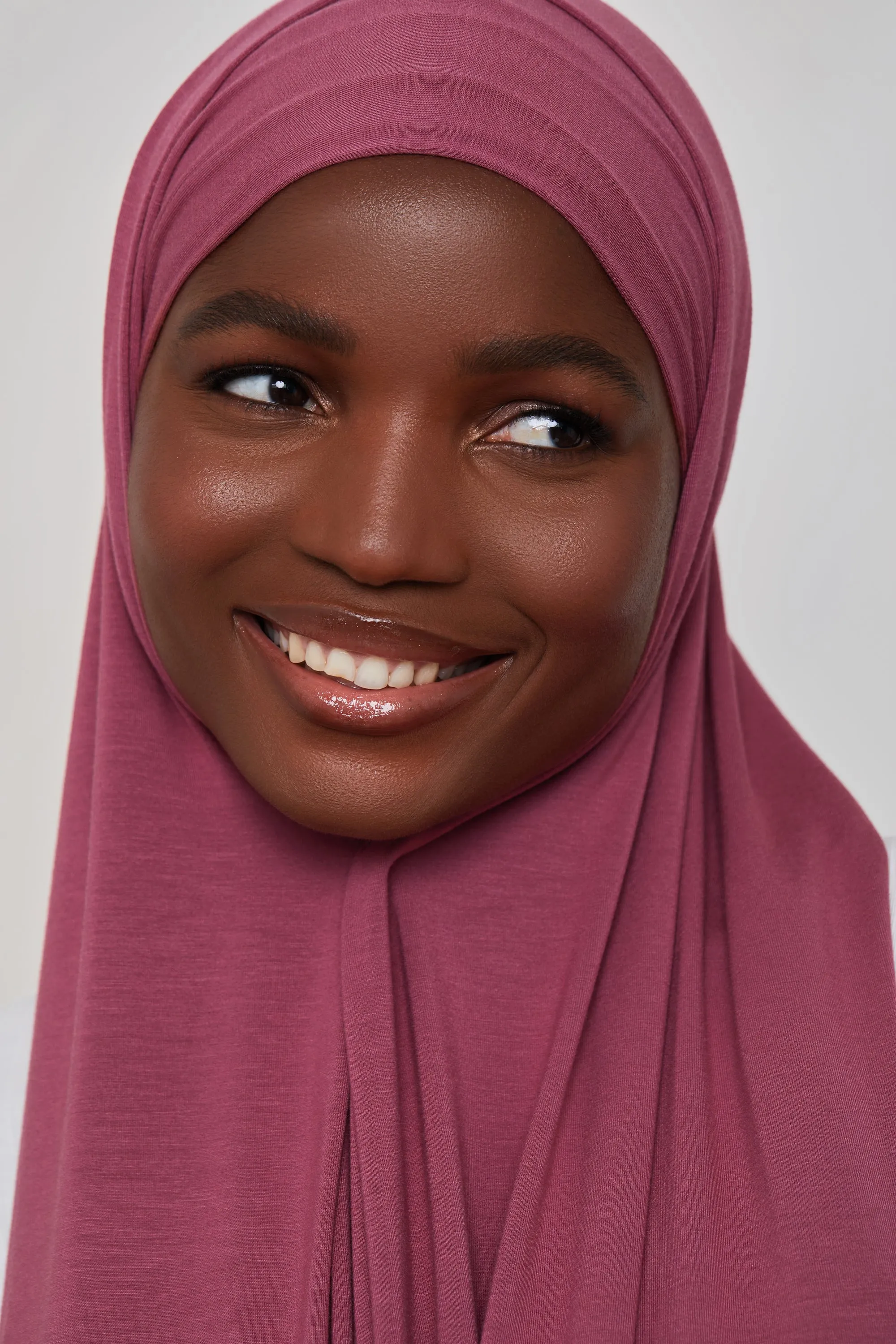 Bamboo Jersey Hijab - Dry Rose