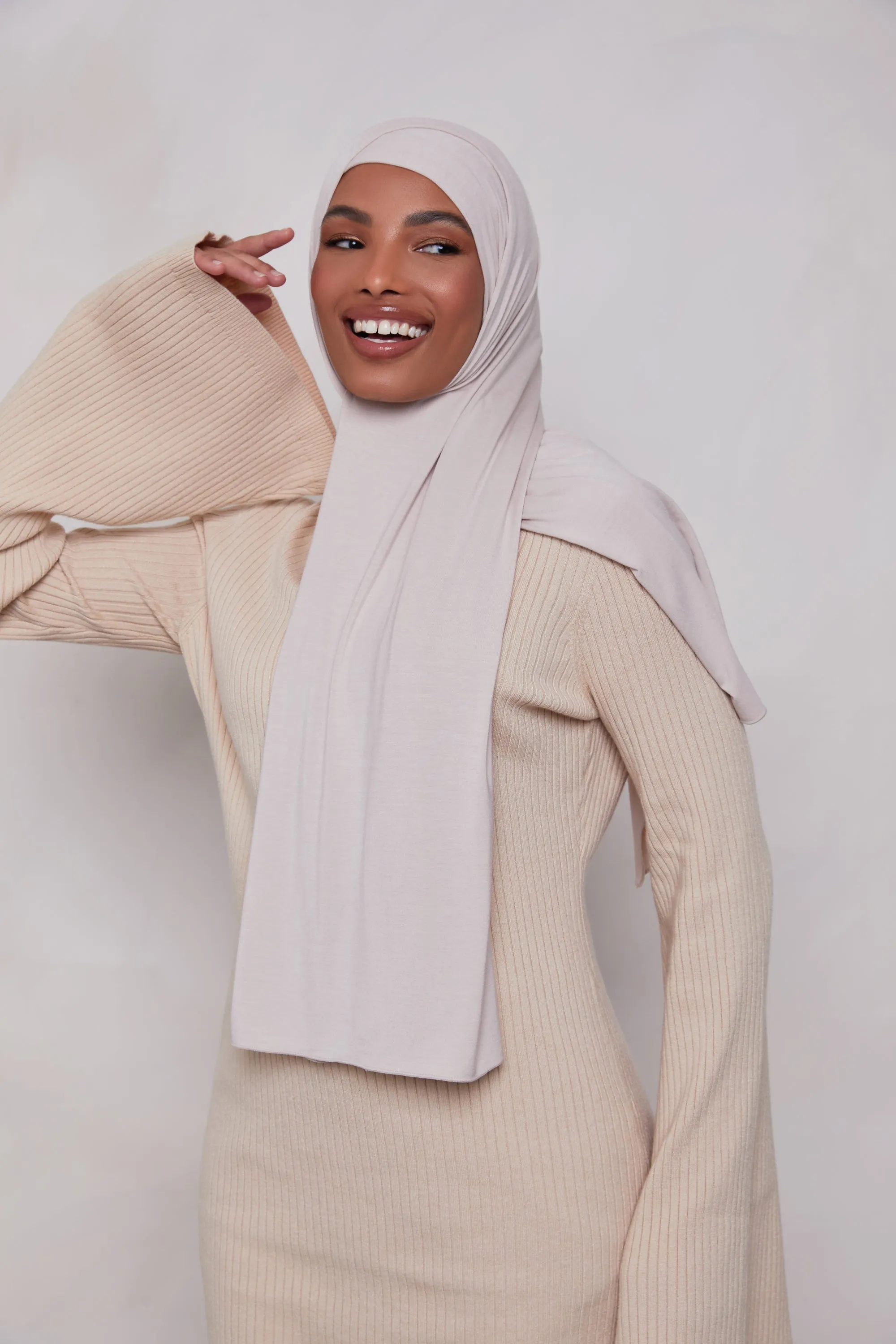 Bamboo Jersey Hijab - Sand