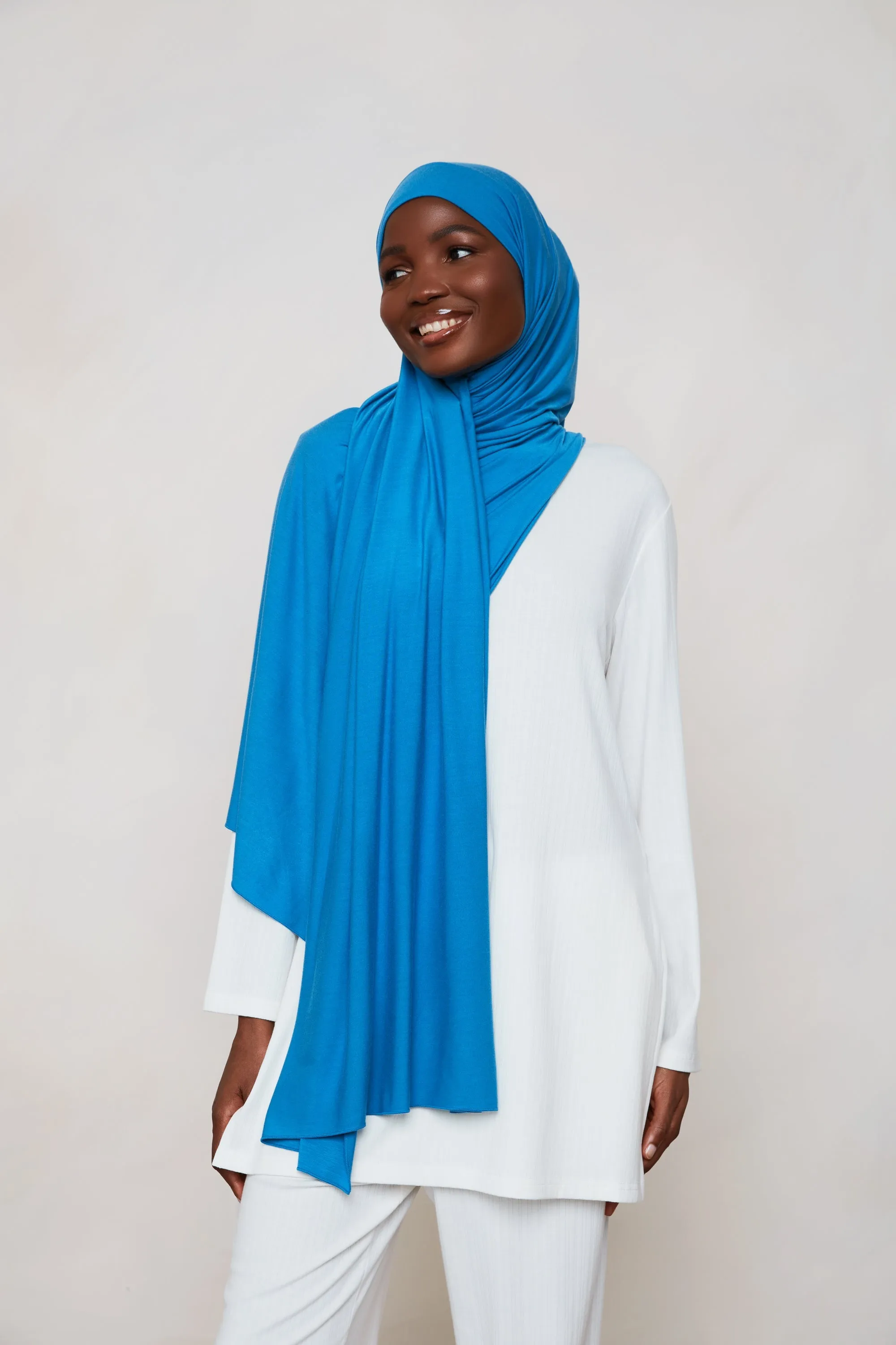 Bamboo Jersey Hijab - Sea of Belize