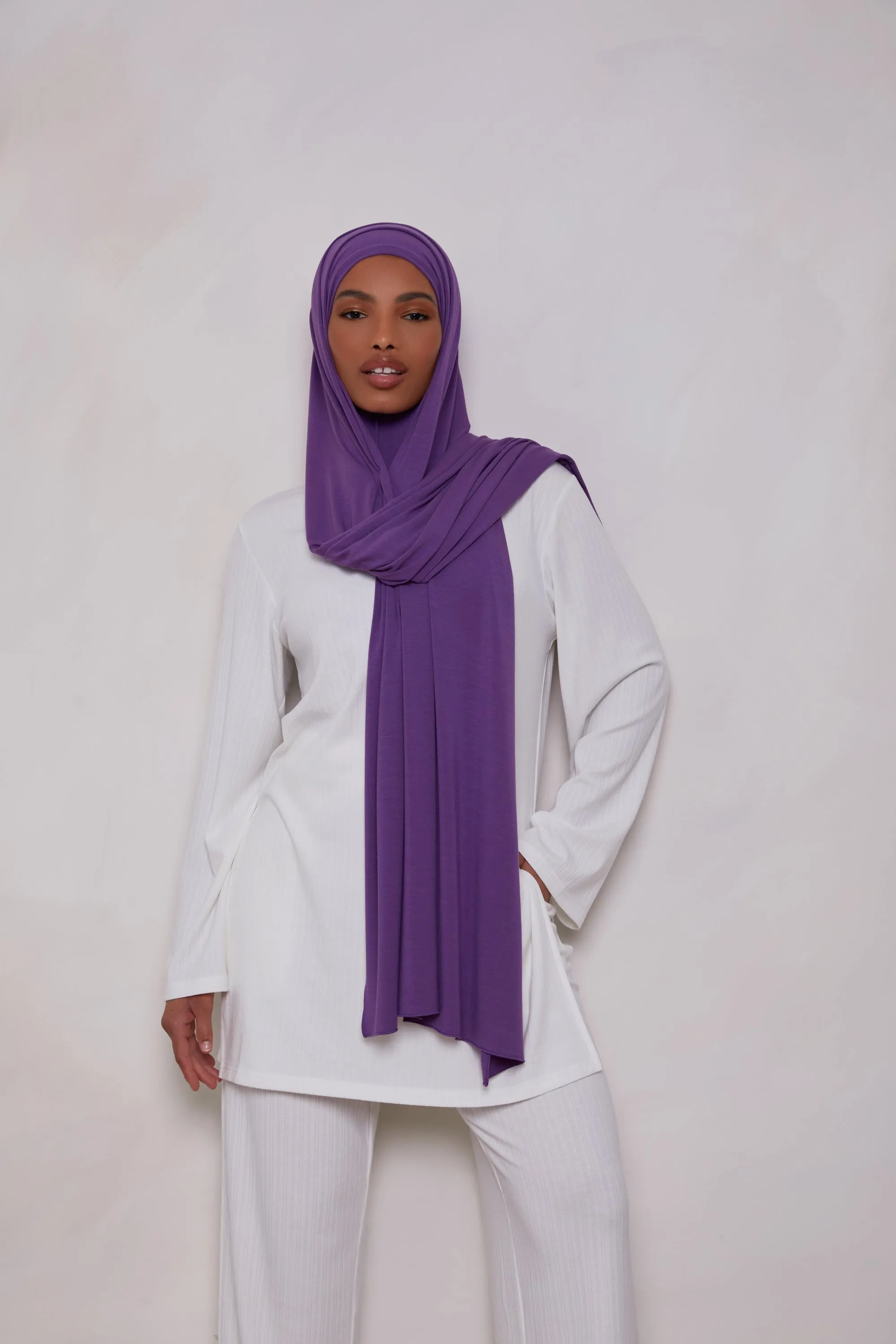 Bamboo Jersey Hijab - Spiced Plum