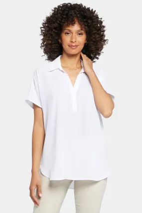 Becky Short Sleeved Blouse - Optic White