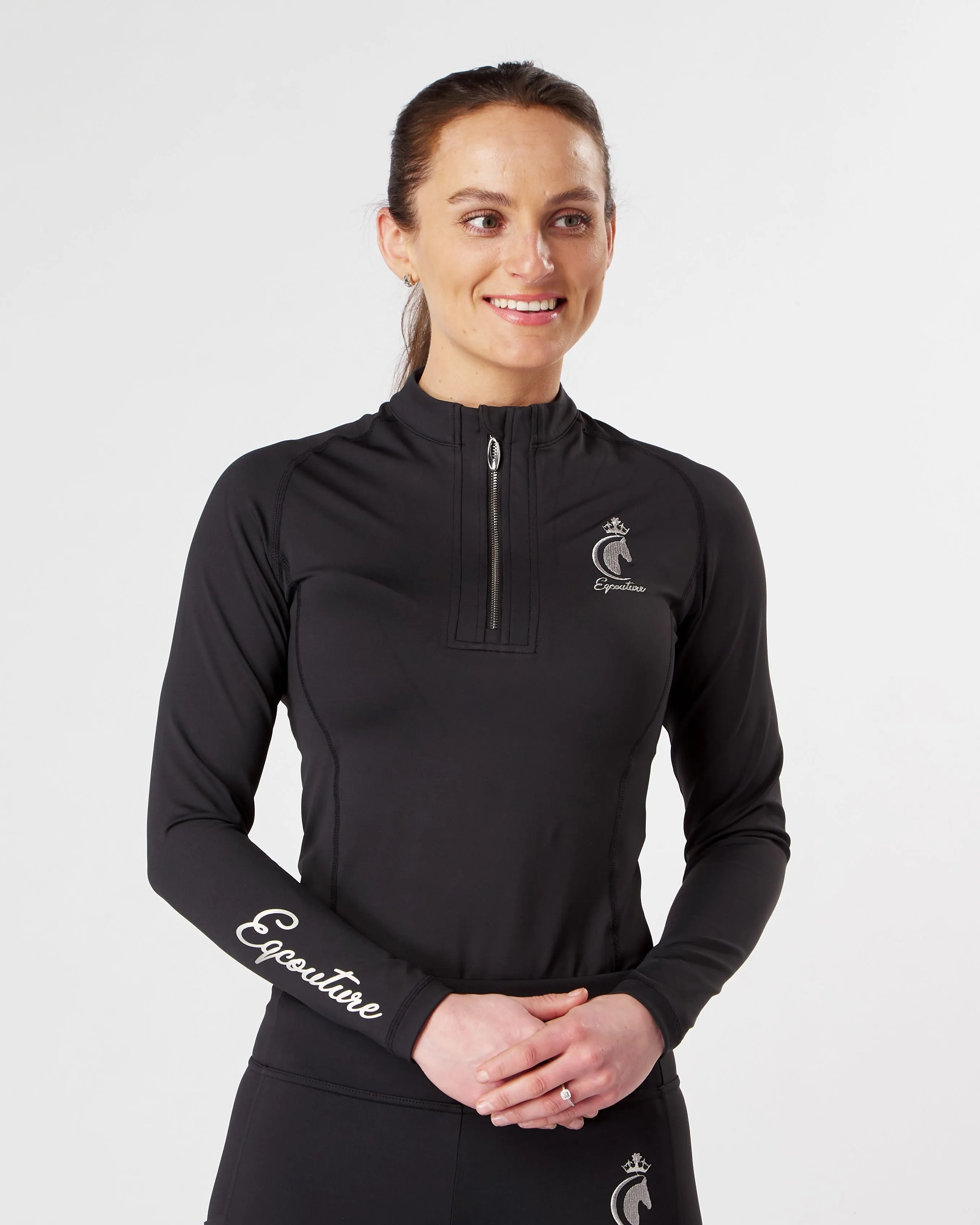 Black Equestrian Technical Base Layer - CLASSIC BLACK