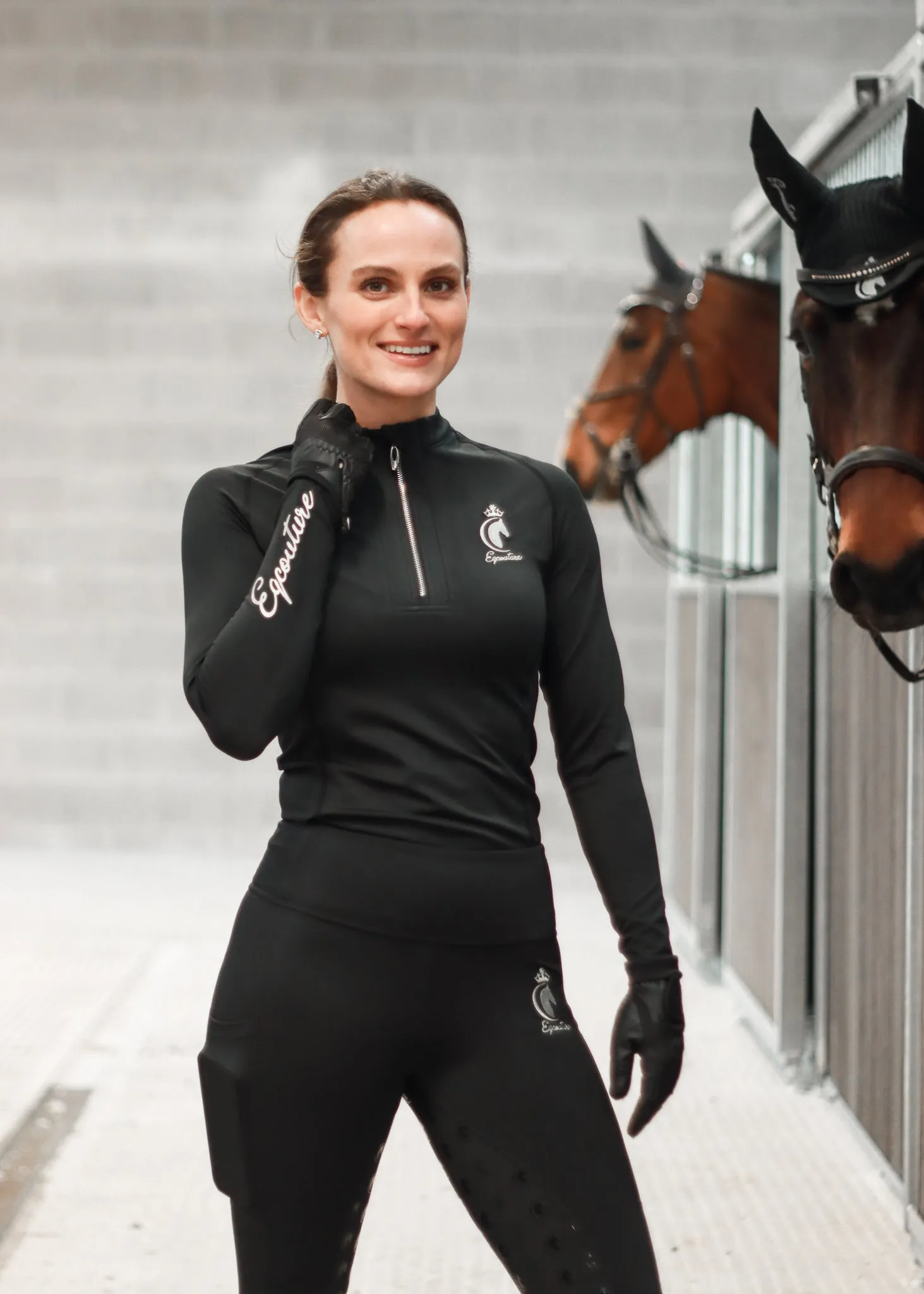 Black Equestrian Technical Base Layer - CLASSIC BLACK