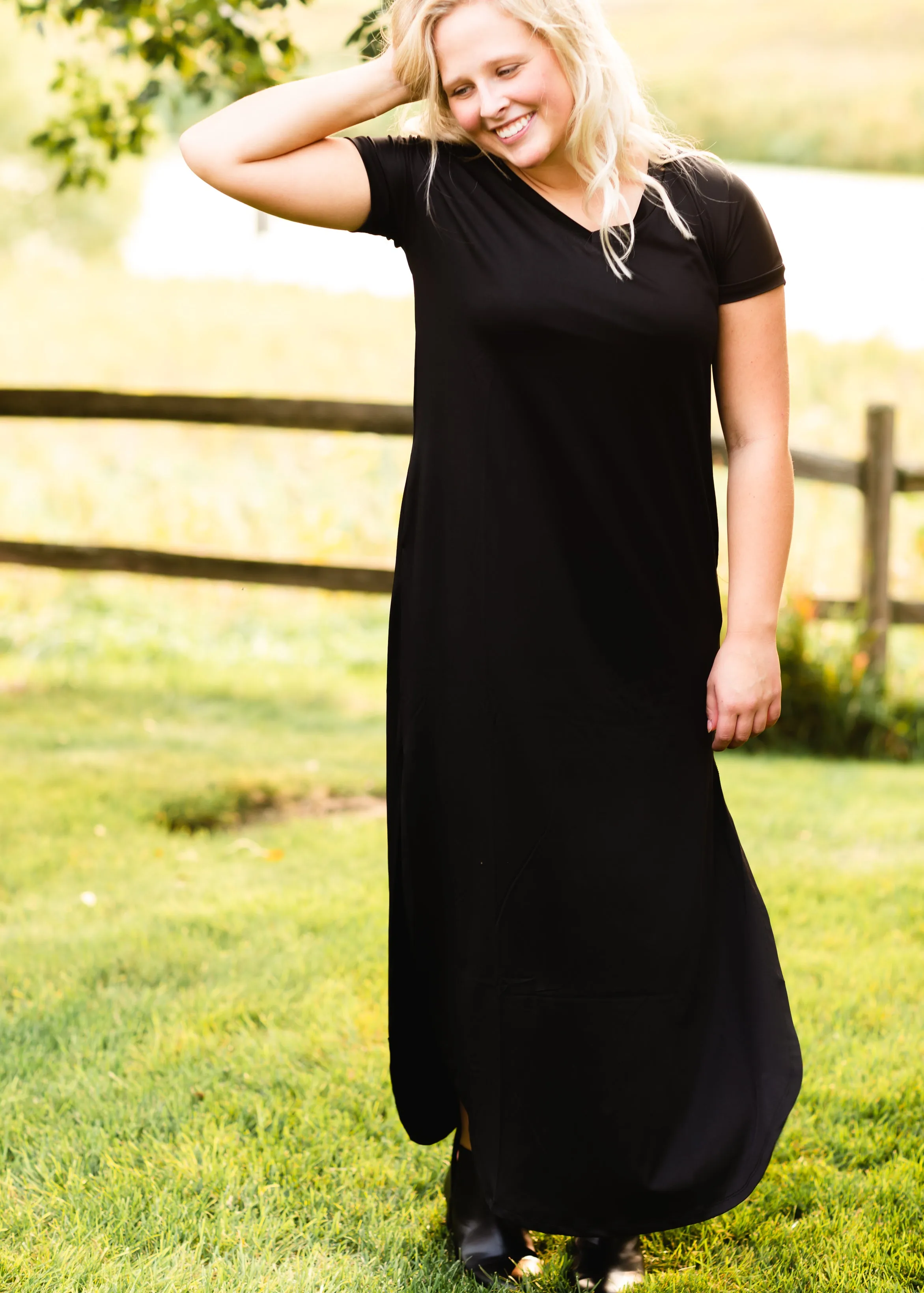 Black T-Shirt Maxi Dress - FINAL SALE