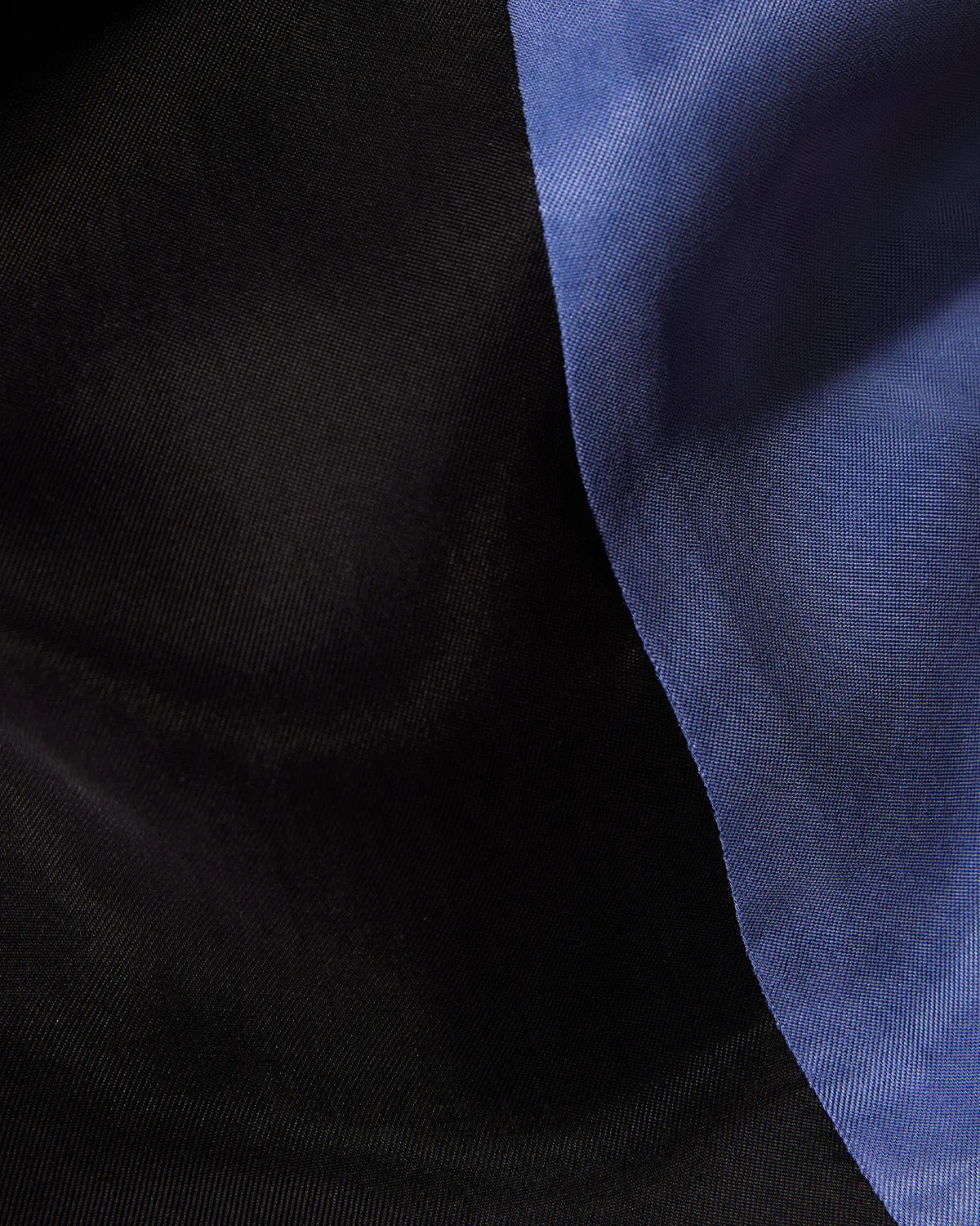 Blue & Black Colour Blocked Cupro Shirt