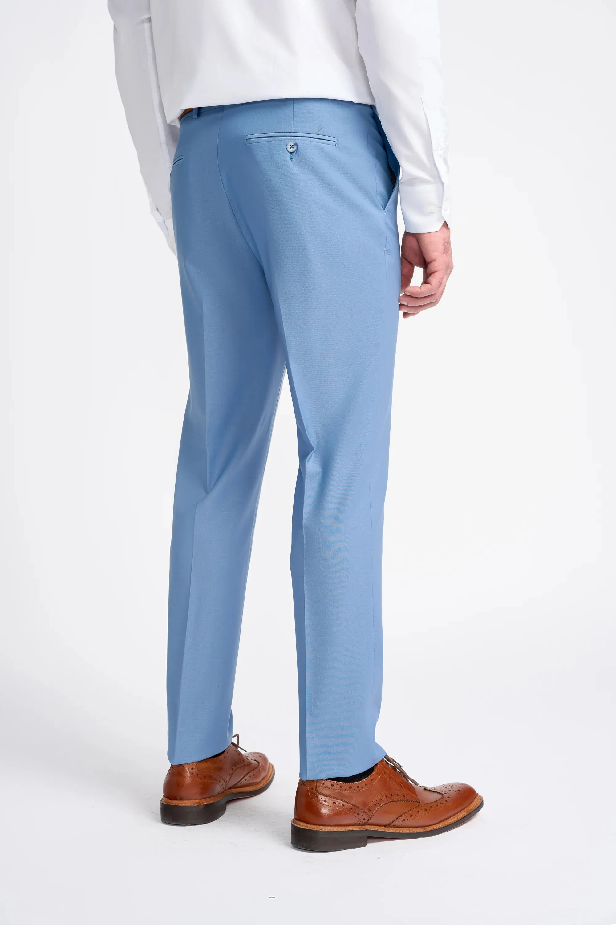 Bond - Men's Sky Blue 3 Piece Tailored Fit Suit