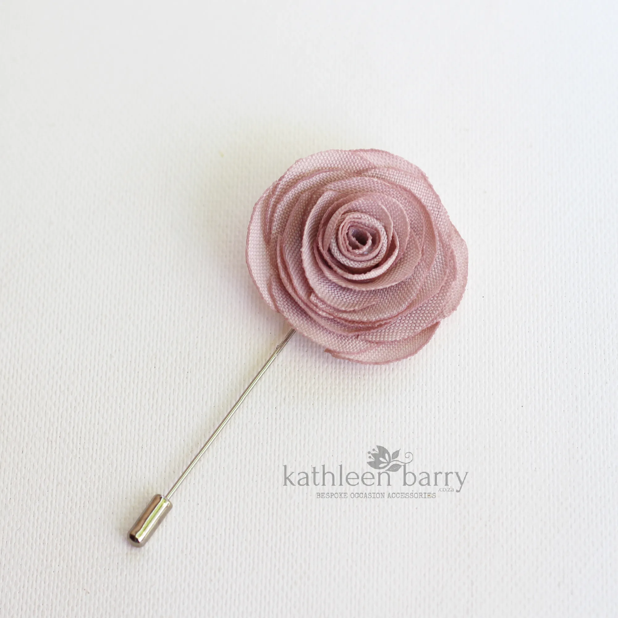 Boutonniere, Brooch lapel pin fabric roses assorted colors available