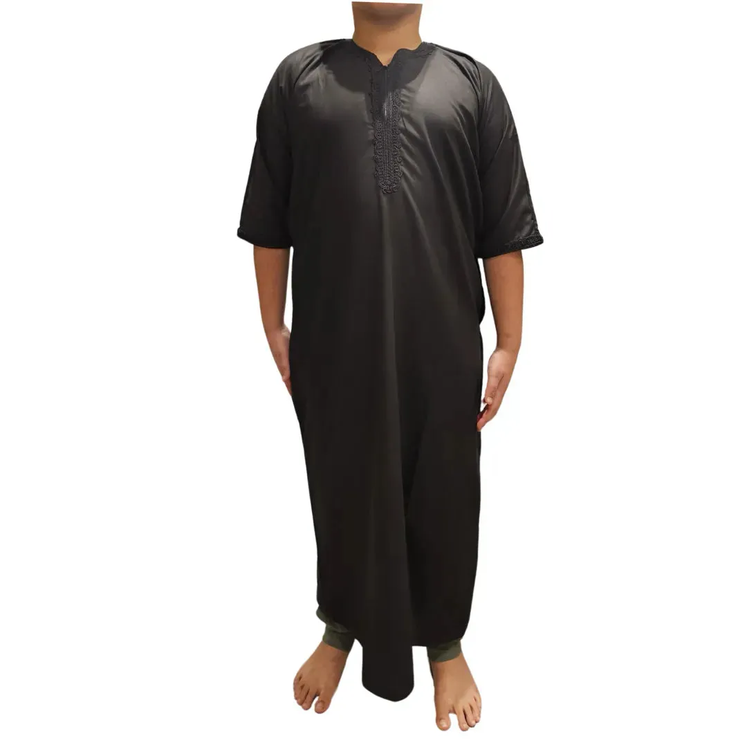 Boy's Morrocan Half Short Sleeve Thobe Jubba