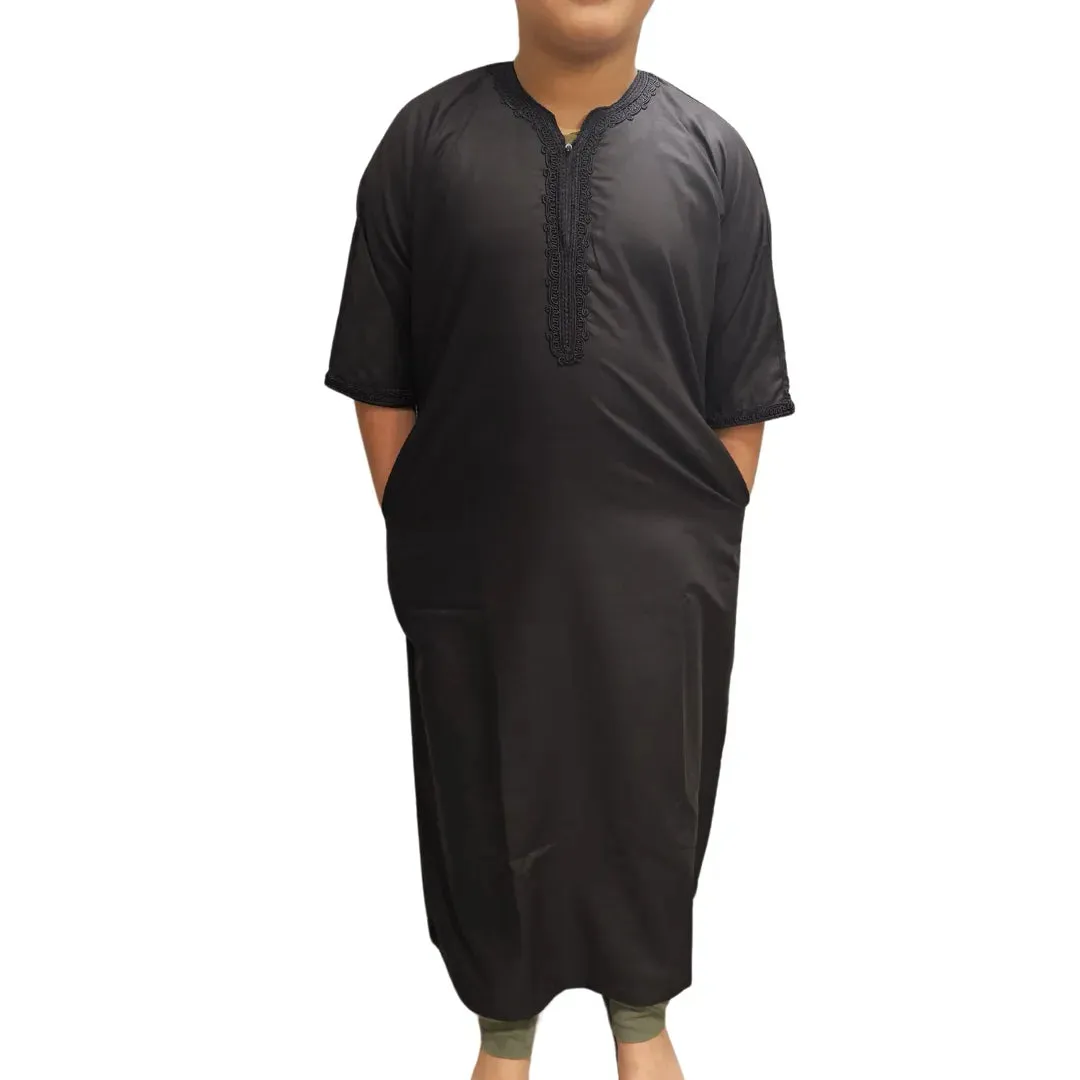 Boy's Morrocan Half Short Sleeve Thobe Jubba