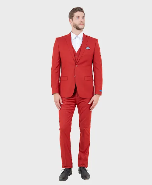 Brick Ultra Slim Fit 3-Piece Prom Suit