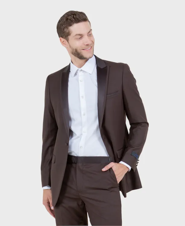 Brown Prom Slim Fit Tuxedo