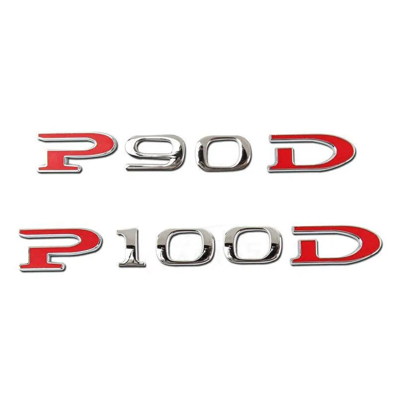 Car Tail P90D And P100D Letter Sticker for Tesla Model S