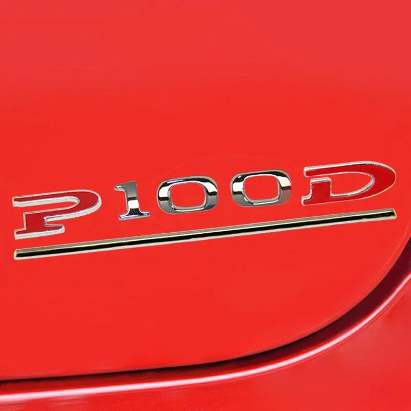 Car Tail P90D And P100D Letter Sticker for Tesla Model S