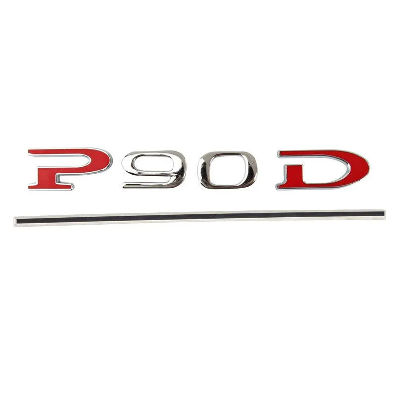 Car Tail P90D And P100D Letter Sticker for Tesla Model S