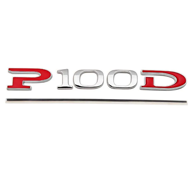 Car Tail P90D And P100D Letter Sticker for Tesla Model S