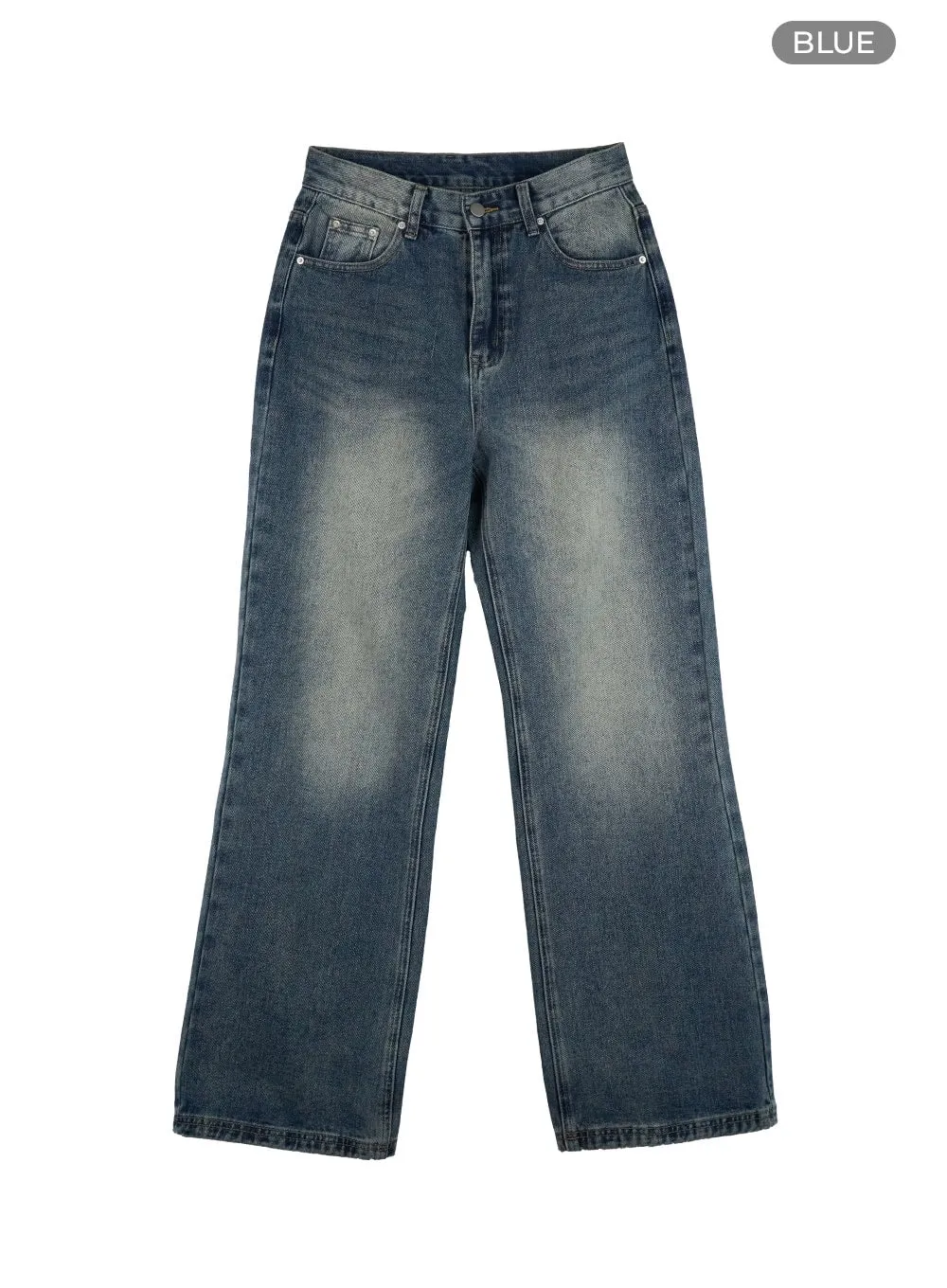 Cassie Washed Wide-Leg Jeans IS402