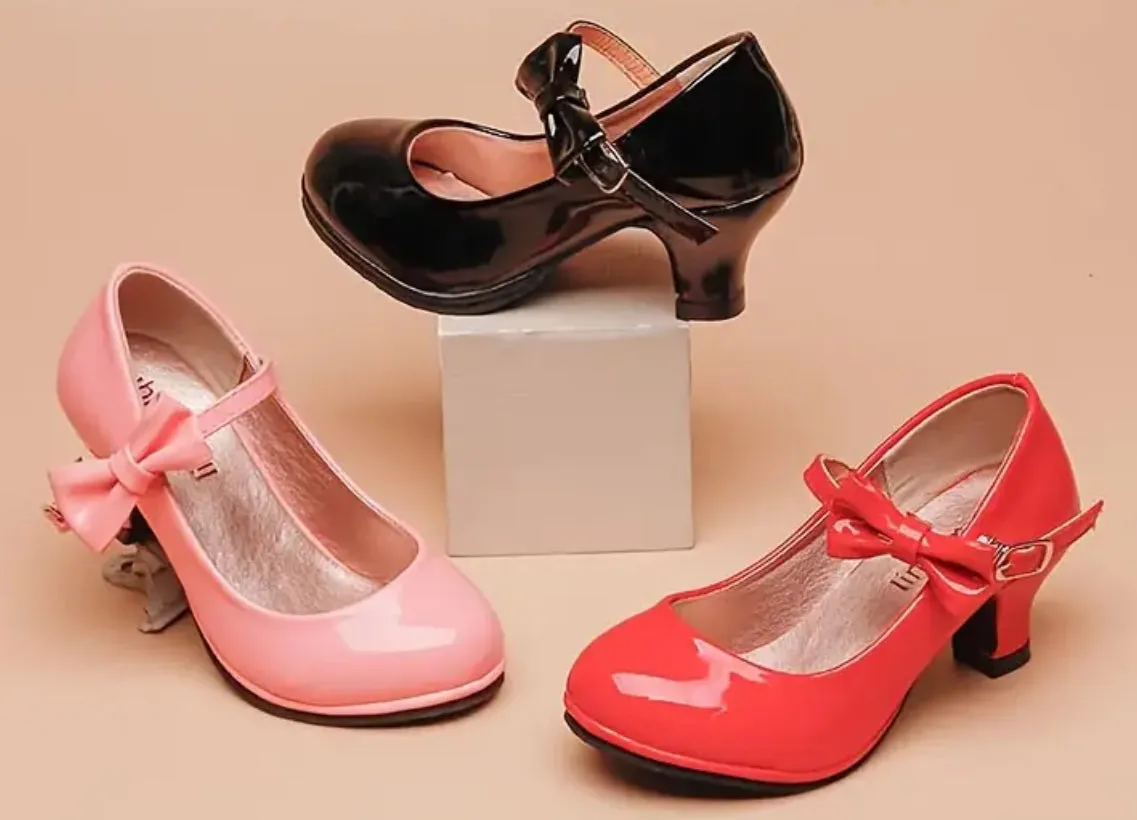 Chic Bowknot High Heel Shoes for Girls