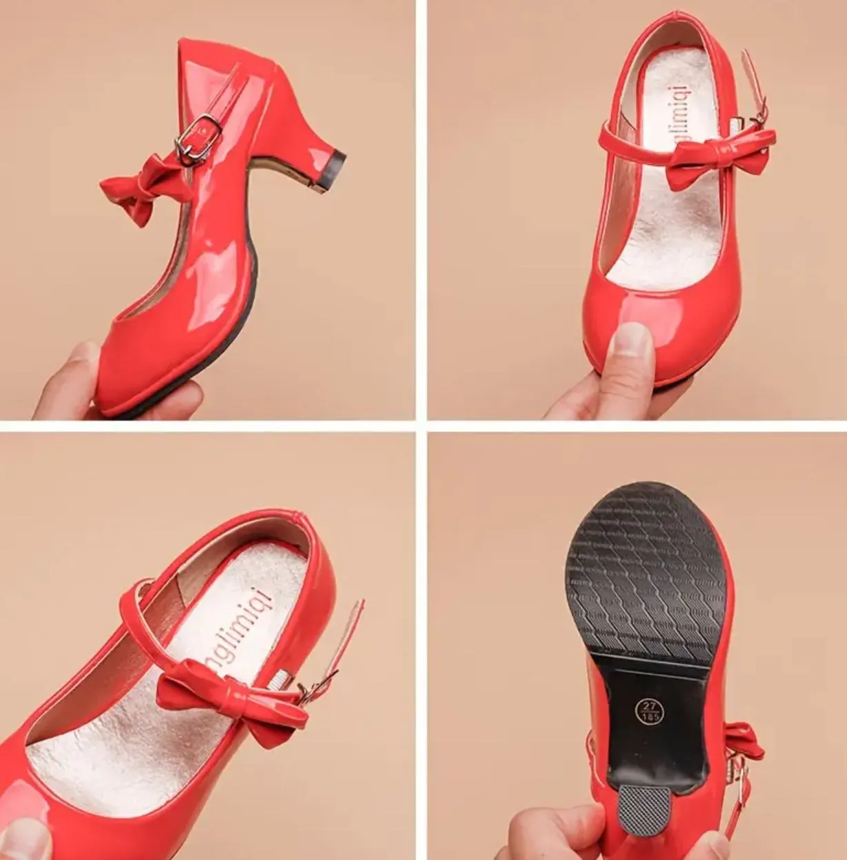 Chic Bowknot High Heel Shoes for Girls