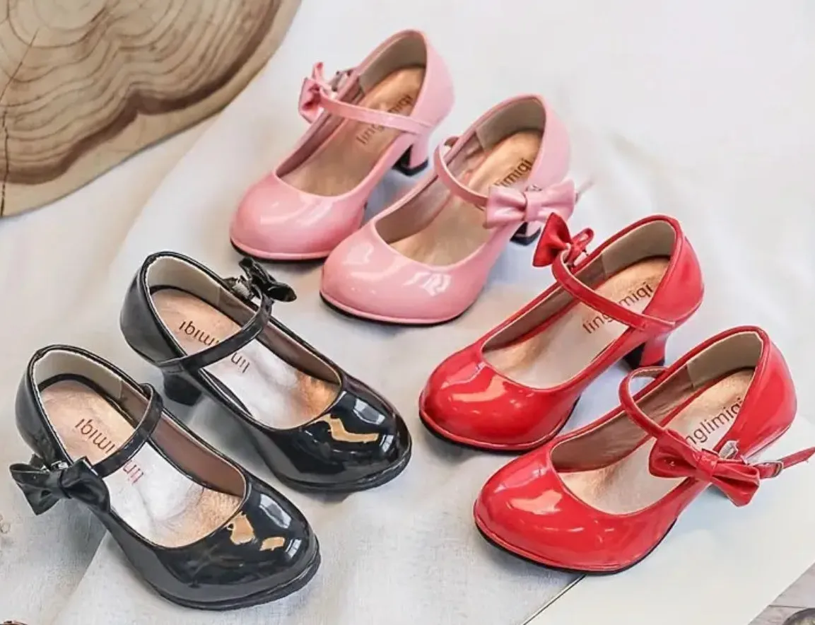 Chic Bowknot High Heel Shoes for Girls