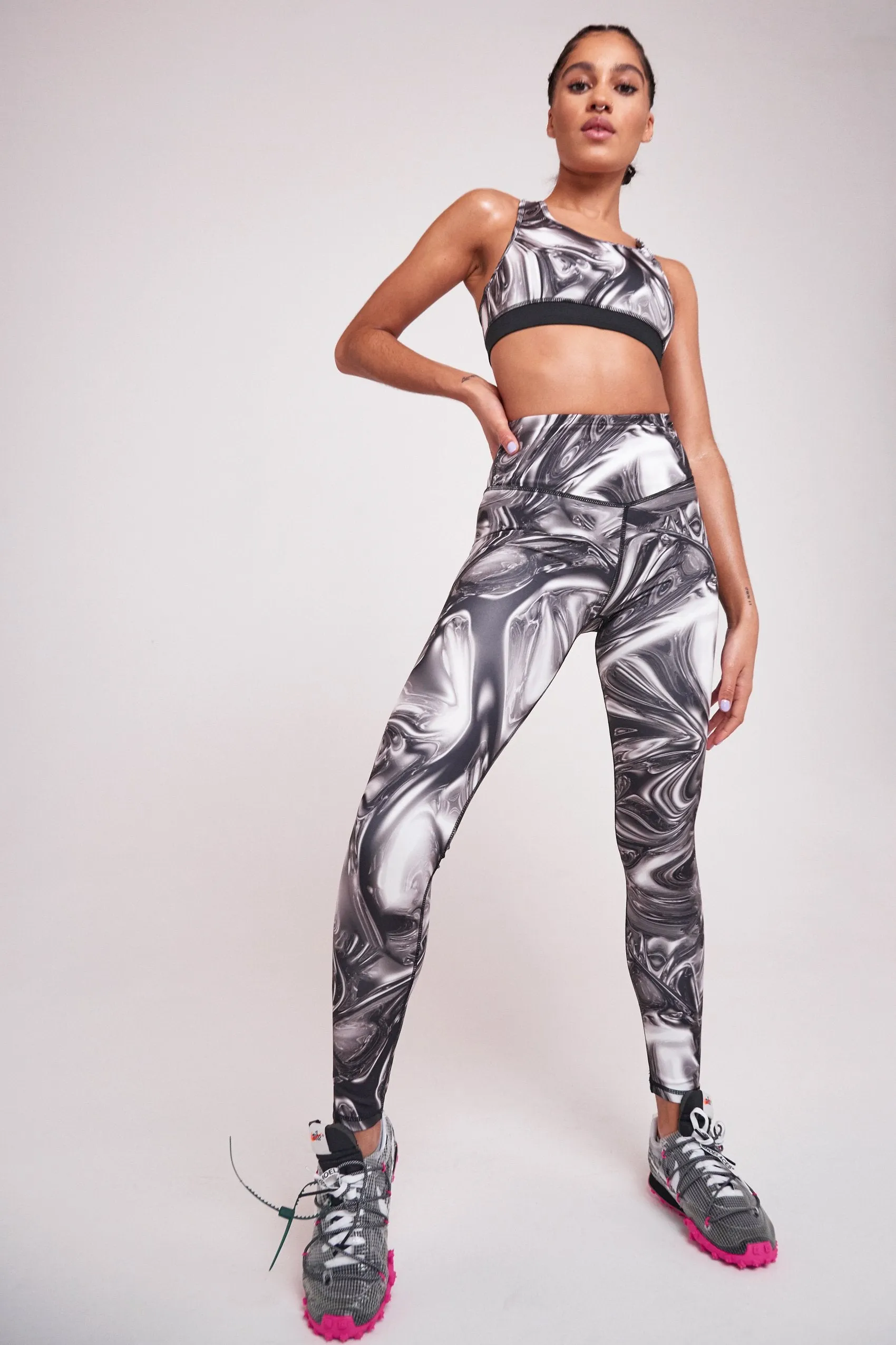 Chrome Print Sports Bra