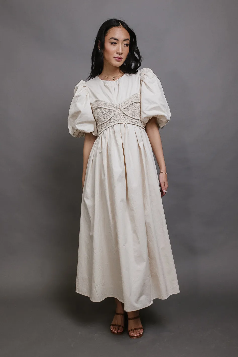 Claire Maxi Dress in Cream - FINAL SALE