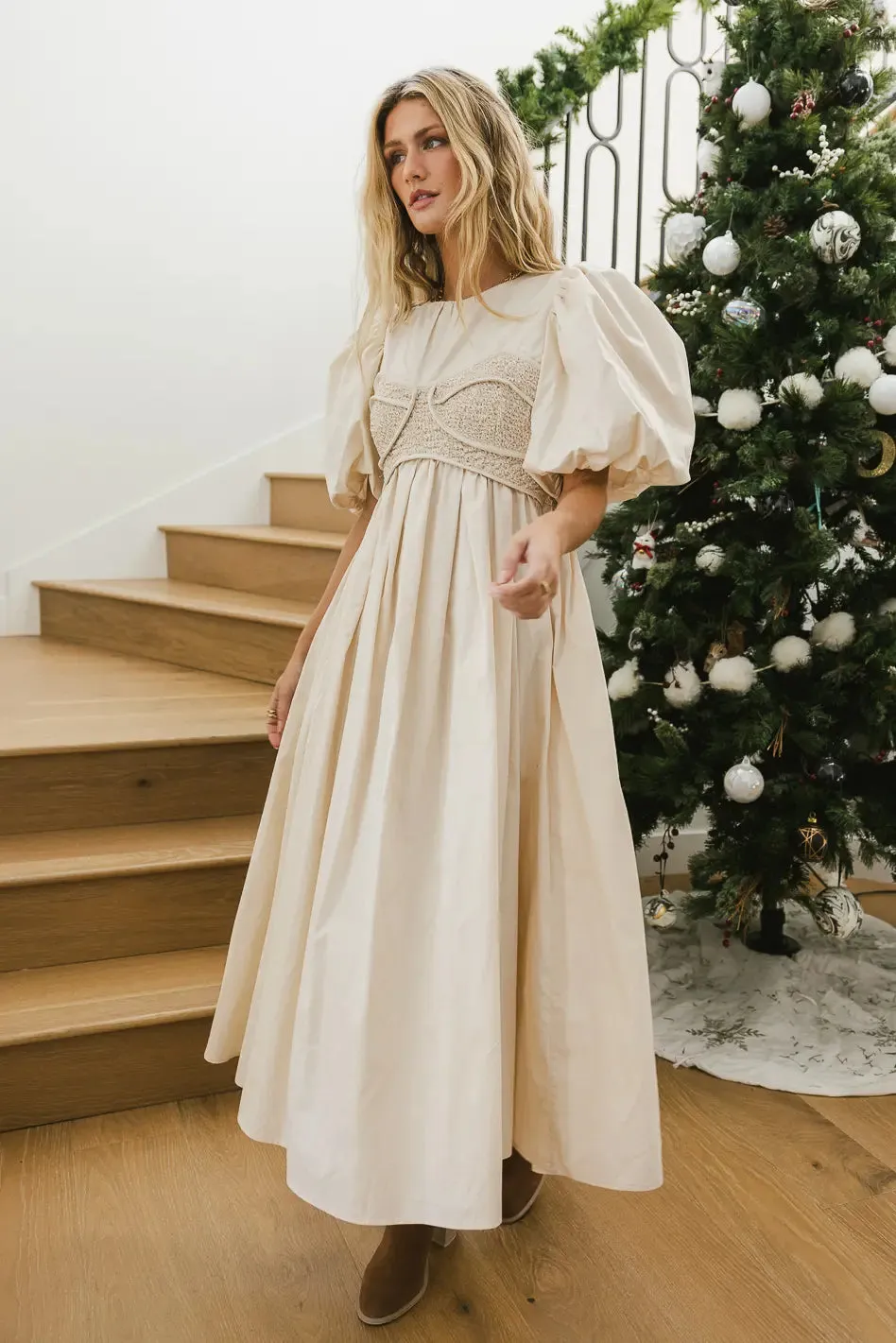 Claire Maxi Dress in Cream - FINAL SALE