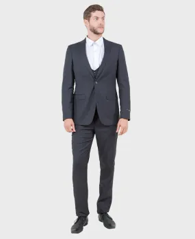 Dark Gray 3 Piece Peak Lapel Suit