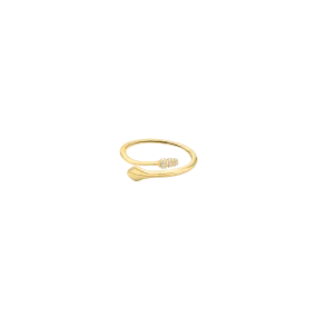 Diamond Snake Ring - 14K Yellow Gold