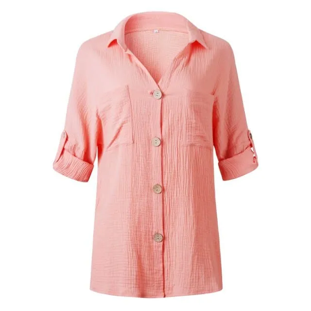 DressBetty - Women Summer Shirt Spring Long Sleeve Blouse