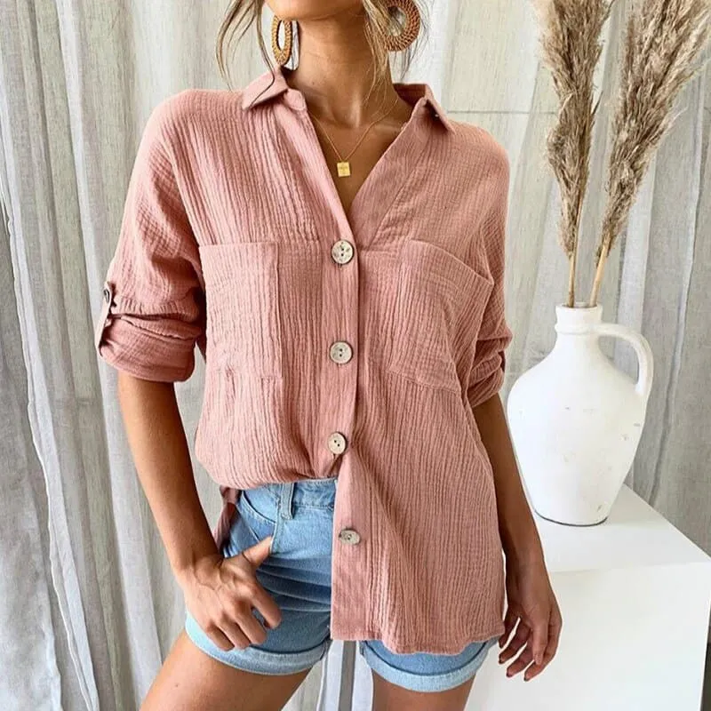 DressBetty - Women Summer Shirt Spring Long Sleeve Blouse